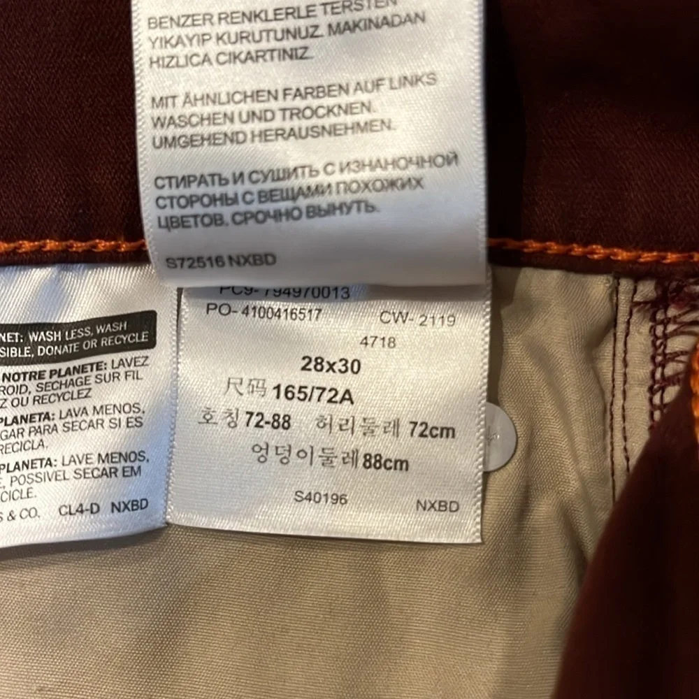 NWOT DOCKERS | brick red jean cut slim fit, 28x30